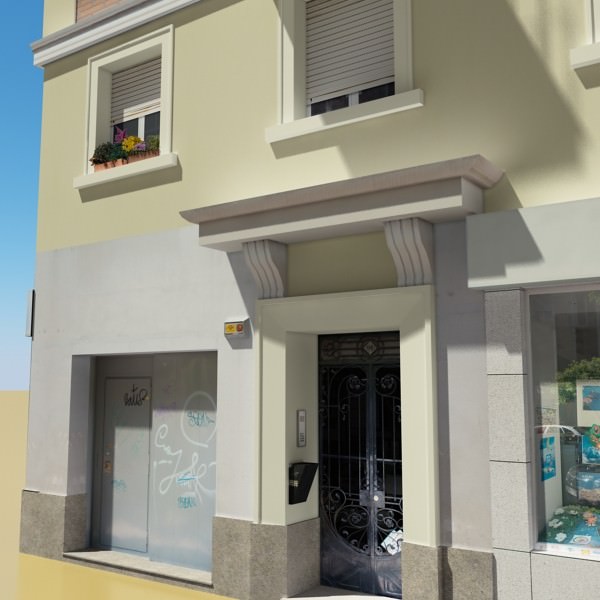 Photorealistic Low Poly Building 3D model_5