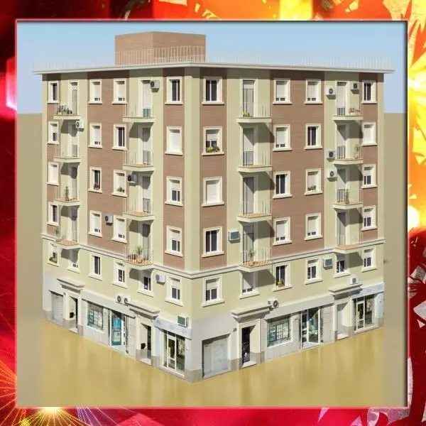 Photorealistic Low Poly Building 3D model_0