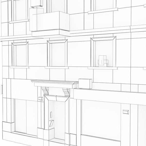 Photorealistic Low Poly Building 3D model_13