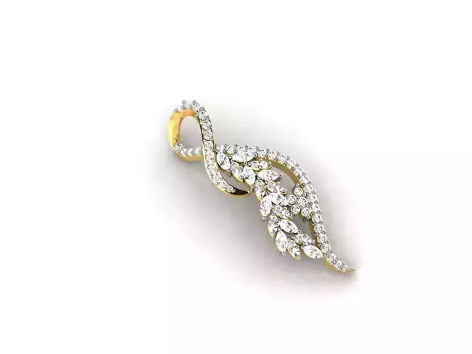 Gold Pendant With Diamonds 21