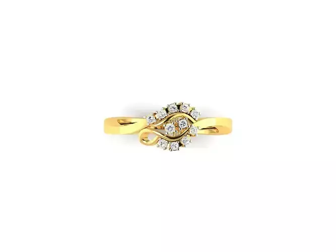 Gold Engagement Ring With Diamonds 94