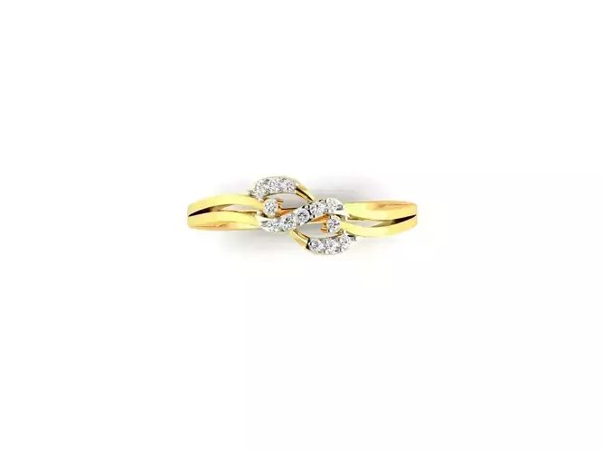 Swirl Gold Ring With Diamonds 30