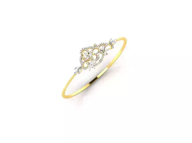 Gold Thin Ring With Diamonds 4