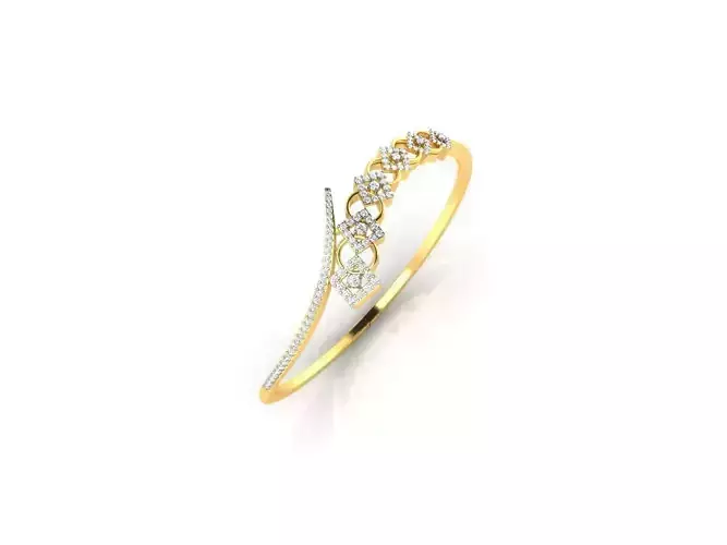 Spiral Gold Thin Ring With Diamonds 4