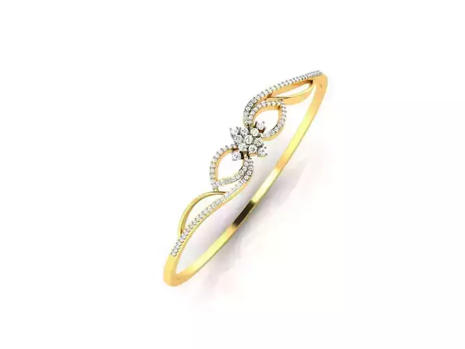 Gold Engagement Ring With Diamonds 104