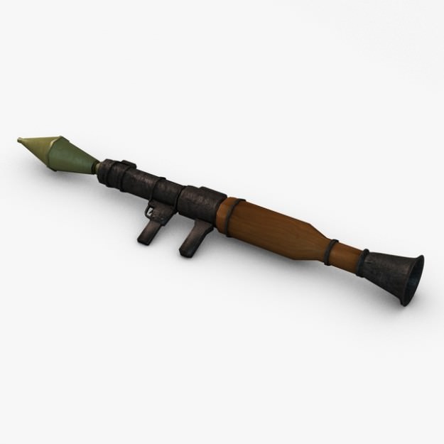 Bazooka Rocket Launcher 3D model_2