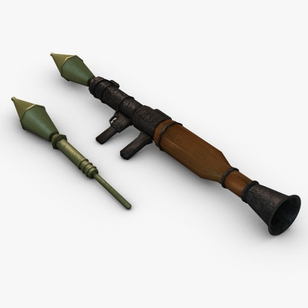 Bazooka Rocket Launcher 3D model_5