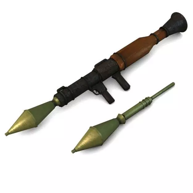 Bazooka Rocket Launcher 3D model_0