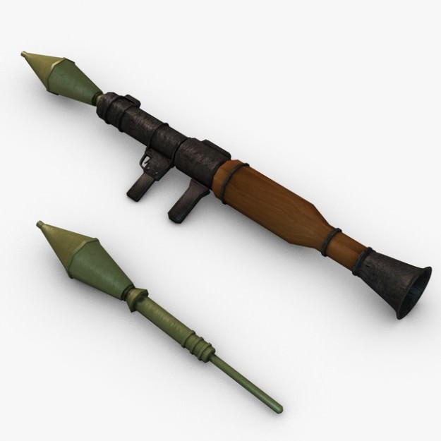 Bazooka Rocket Launcher 3D model_1
