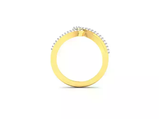 Gold Engagement Ring With Diamonds 107