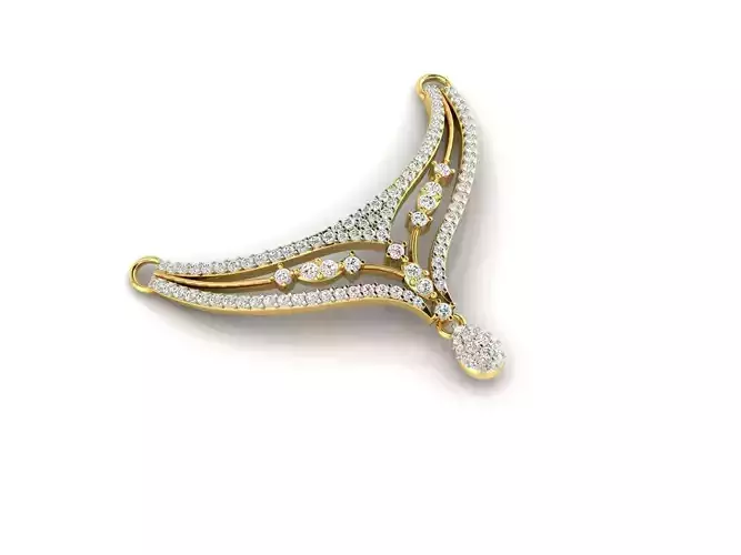 Gold Necklace With Diamonds 81