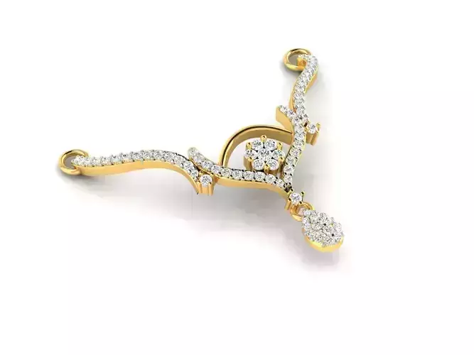 Gold Necklace With Diamonds 84