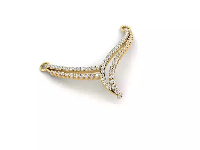 Gold Necklace With Diamonds 86