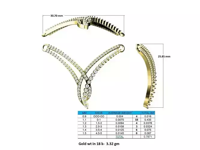 Gold Necklace With Diamonds 88