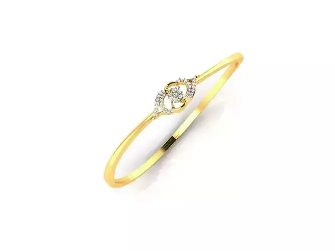 Gold Thin Engagement Ring With Diamonds 7