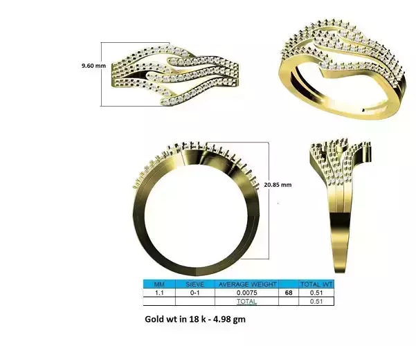 Gold Engagement Ring With Diamonds 118