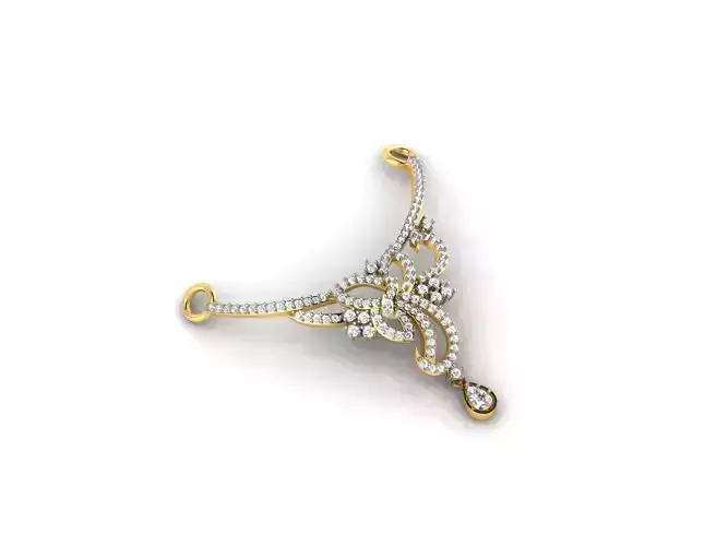 Gold Necklace With Diamonds 89