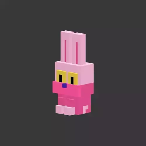 Voxel Characters - Rabbit Low-poly 3D model
