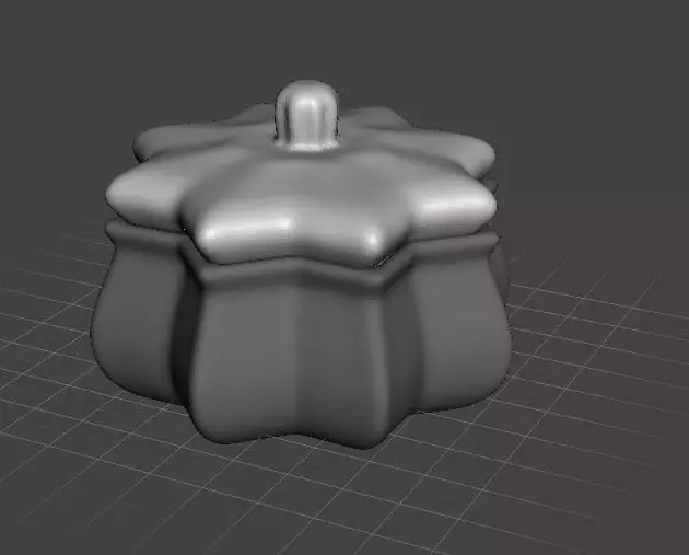 Hexagonal bowl vase box Victorian style 3D print model