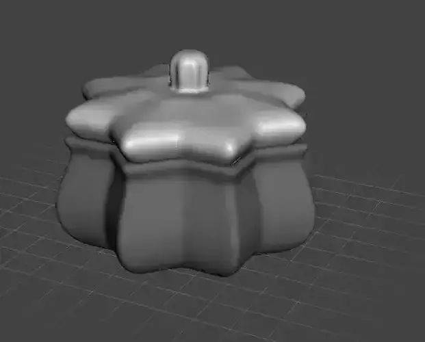 Hexagonal bowl vase box Victorian style 3D print model