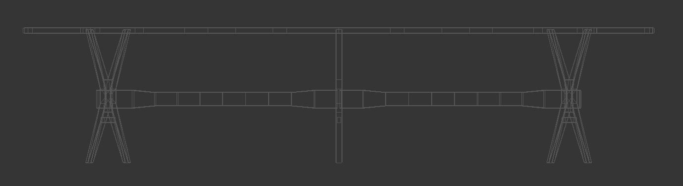 Scandinavian Bench V01 Low-poly 3D model_1