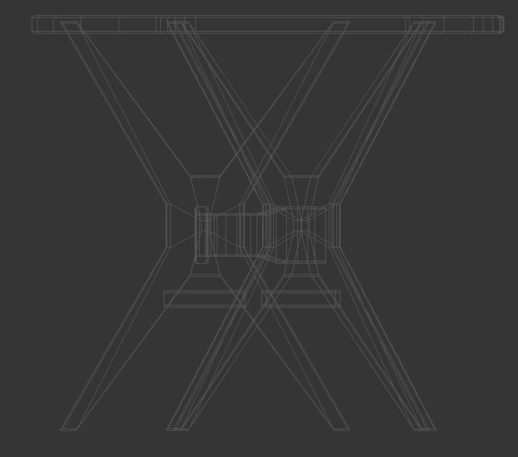 Scandinavian Bench V01 Low-poly 3D model_2