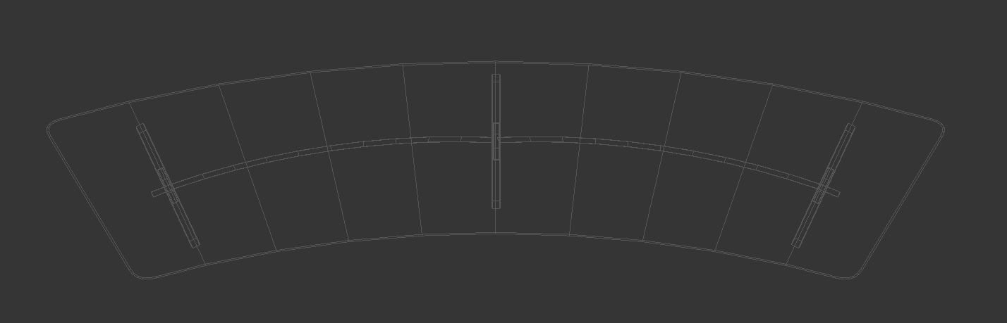 Scandinavian Bench V01 Low-poly 3D model_3