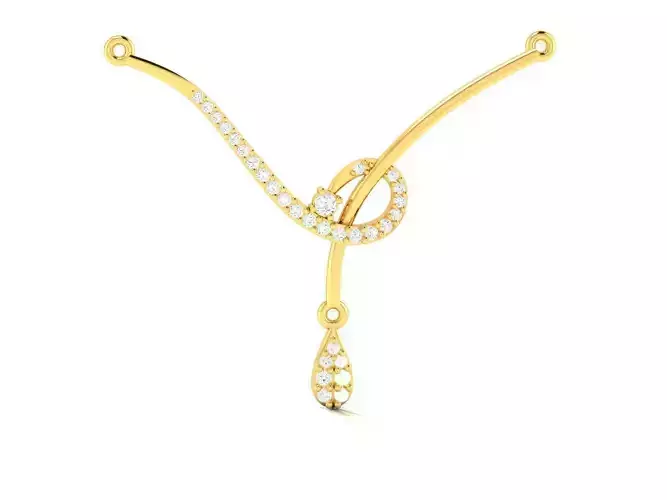 Gold Necklace With Diamonds 94