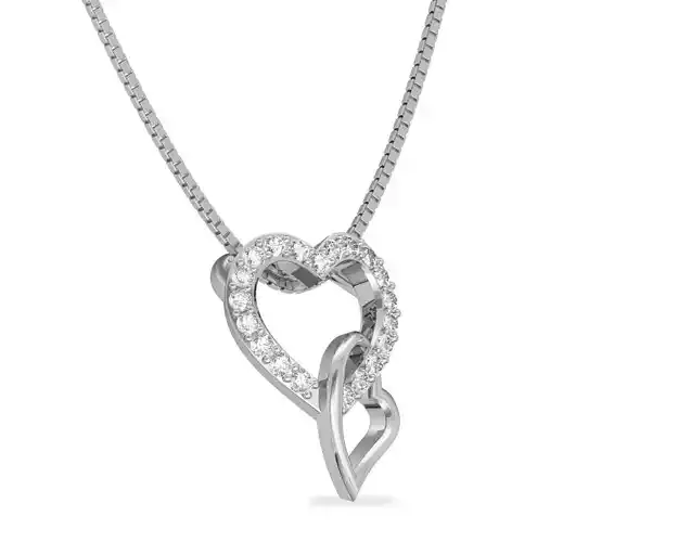 Silver Pendant With Diamonds 9