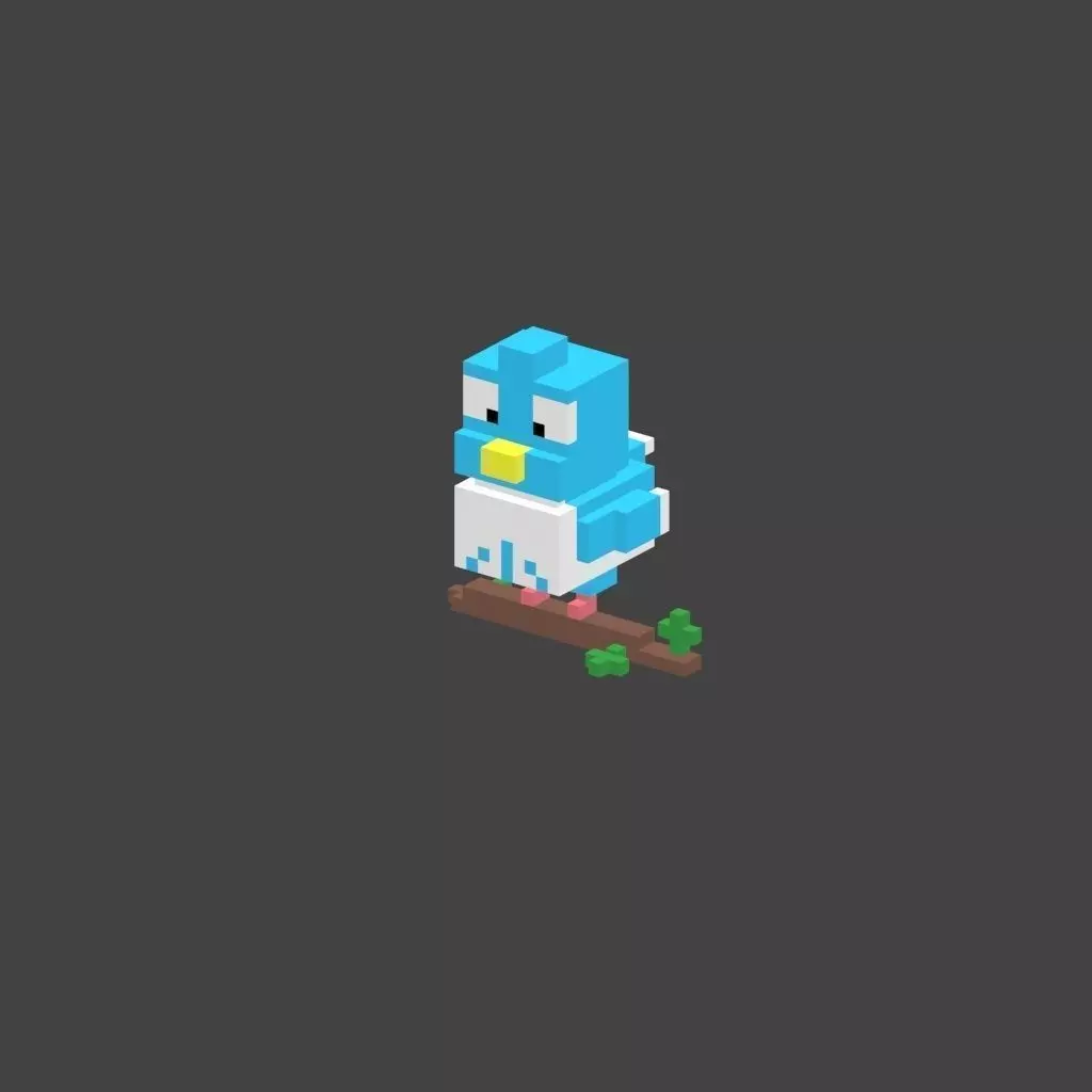 Voxel Characters - Bird Low-poly 3D model_0