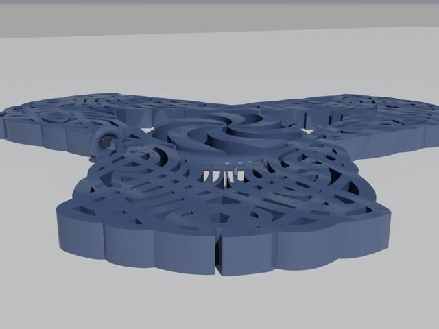 Celtic Knot Pendant 3D print model_0