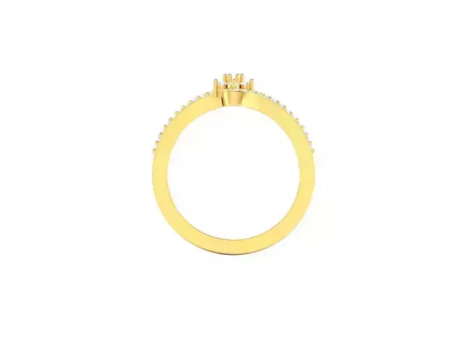 Gold Engagement Ring With Diamonds 129