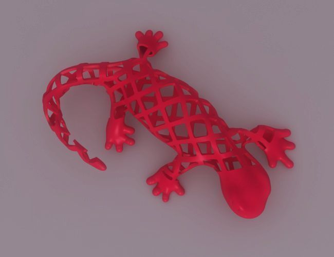 Salamander Wall Decoration 3D print model_1