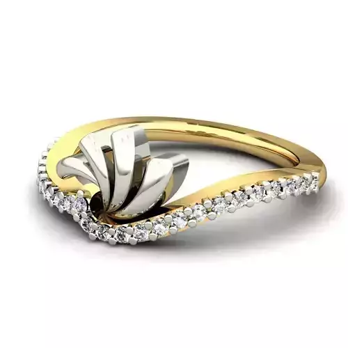 Swirl Gold Ring With Diamonds 41