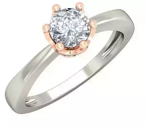 Silver Engagement Ring With Diamonds 69