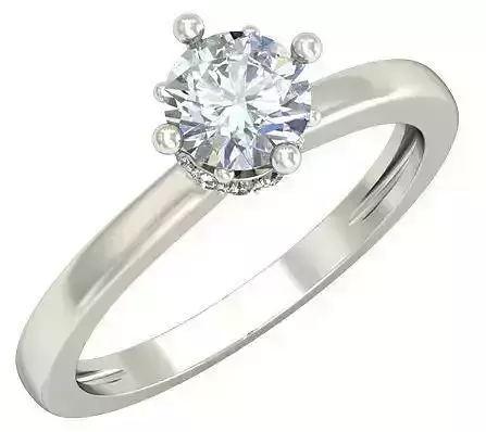 Silver Engagement Ring With Diamonds 71