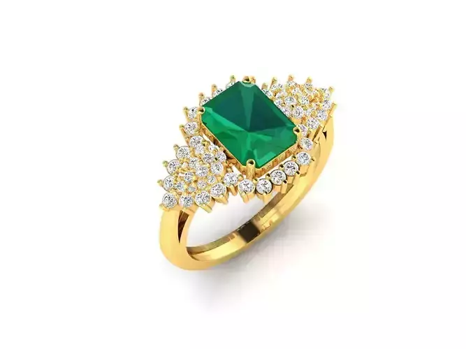 Gold Ring With Emerald