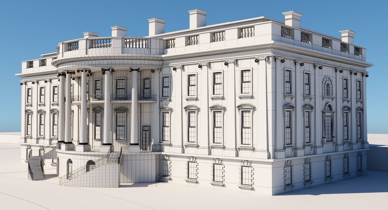 White House 3D model_9