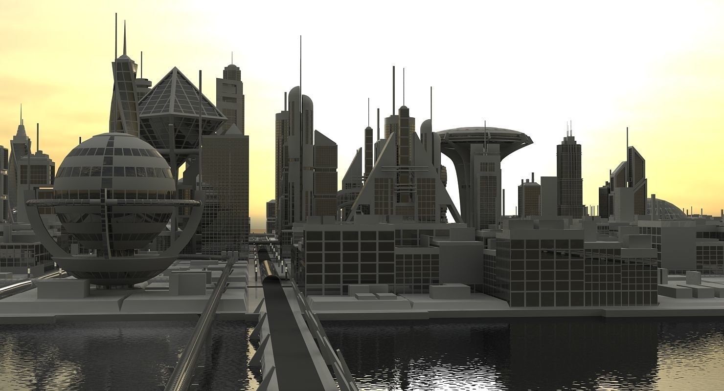 Sci-Fi City 3D model_11