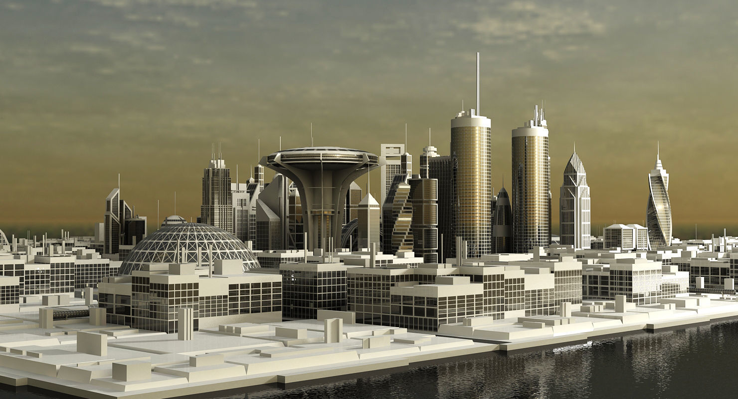 Sci-Fi City 3D model_4