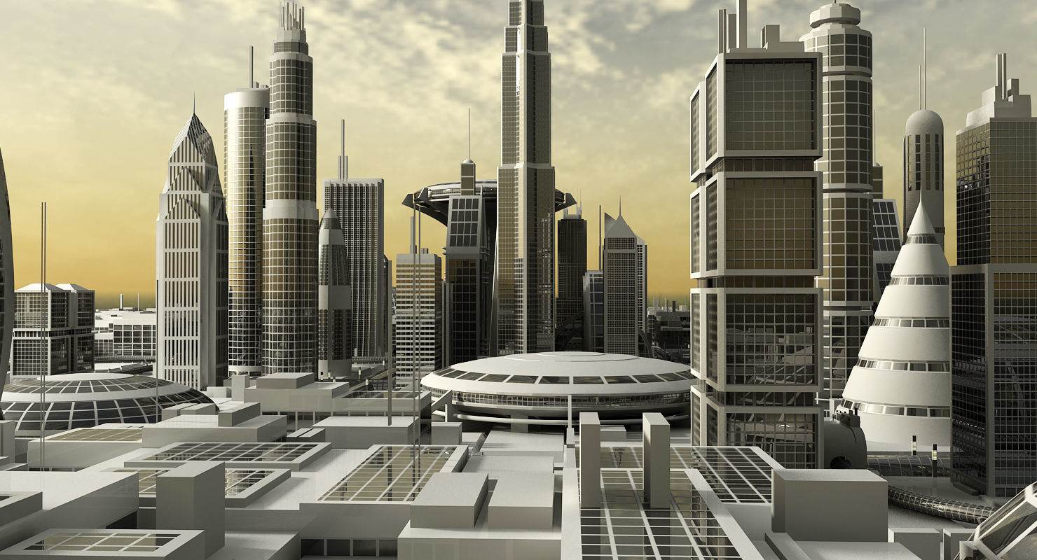 Sci-Fi City 3D model_2