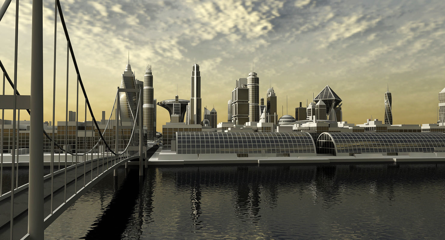 Sci-Fi City 3D model_14