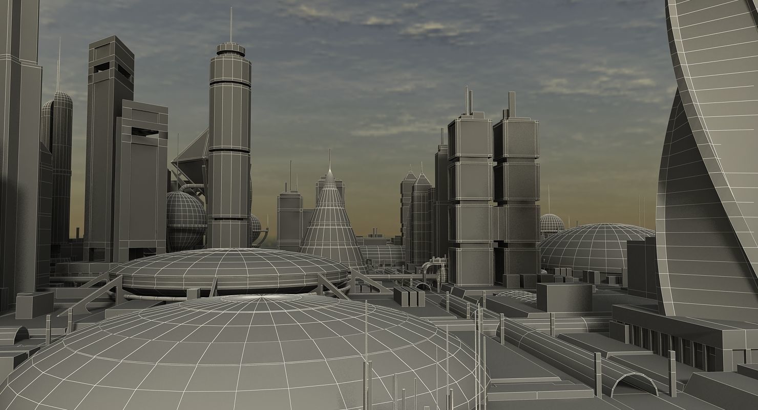Sci-Fi City 3D model_6