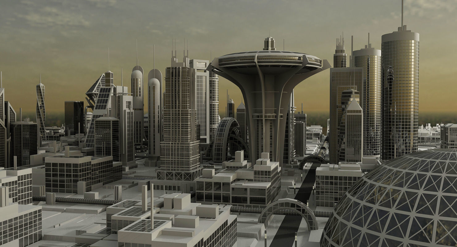 Sci-Fi City 3D model_7
