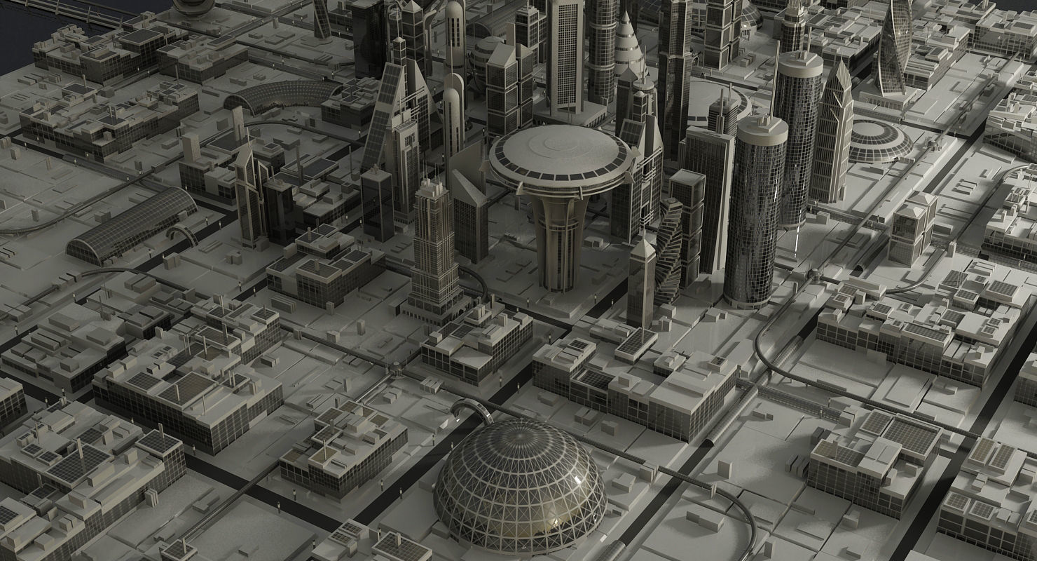 Sci-Fi City 3D model_9
