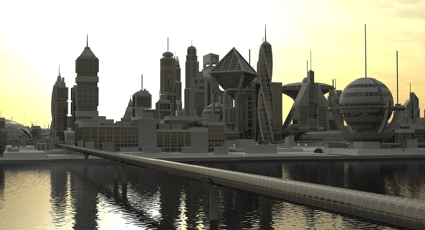 Sci-Fi City 3D model_10