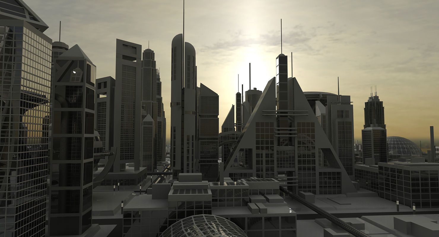 Sci-Fi City 3D model_8