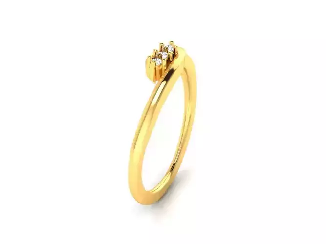 Gold Engagement Ring With Diamonds 133