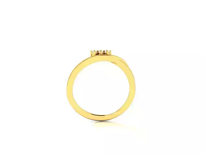 Gold Engagement Ring With Diamonds 134