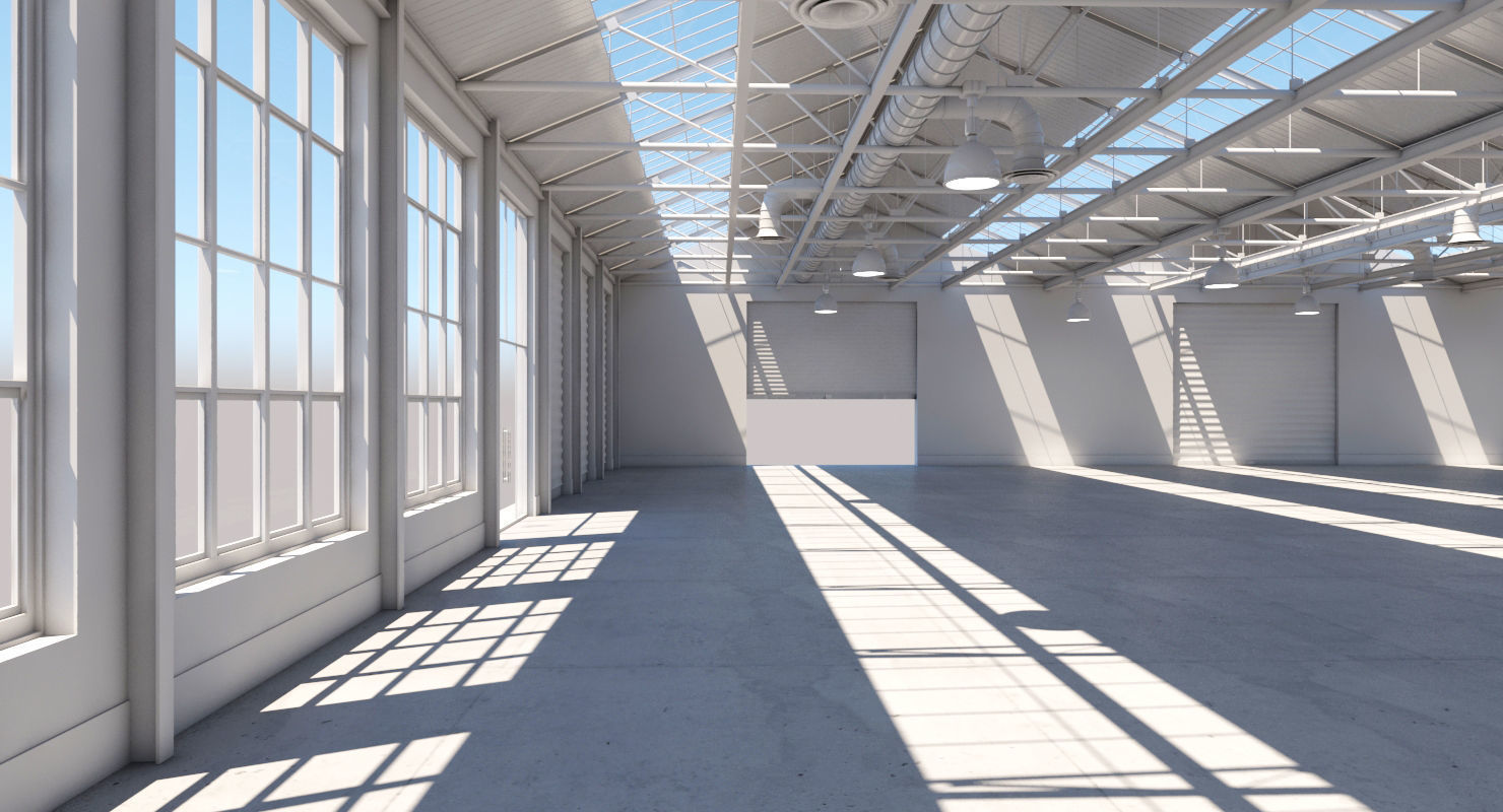 Warehouse empty 3D model_8